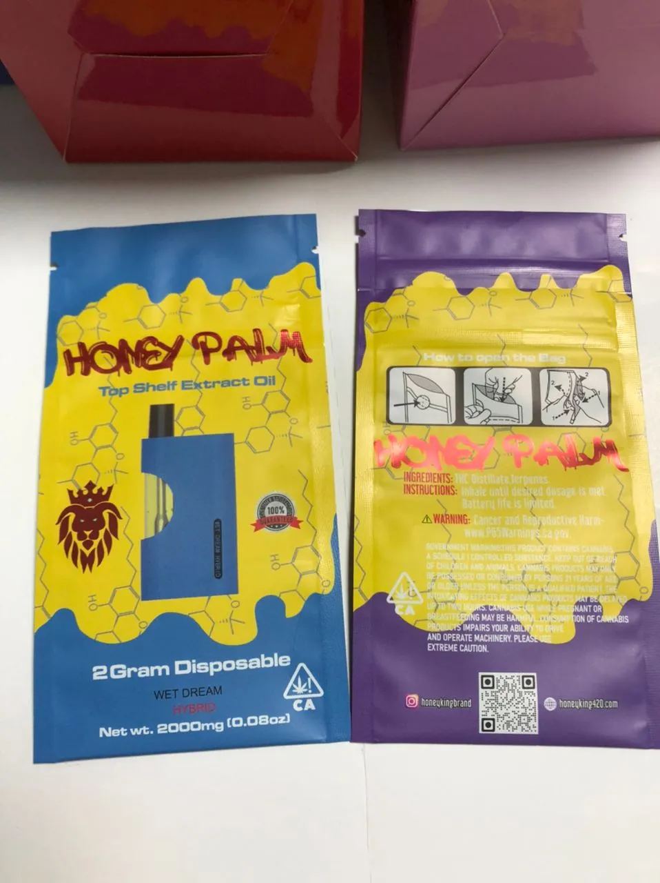 honey palm 2 gram disposable