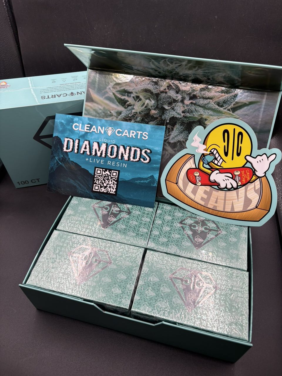 clean carts disposable tiffany blue edition